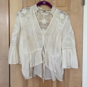 Free People Crochet Blouse